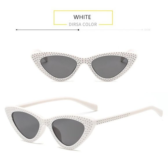 Duo of Red Cat Eye Sunglasses and White Cat Eye Sunglasses - Picture 2 of 2